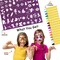 Face Painting Kit for Kids, 16 Face Paint Crayons with 50 Face Painting Stencils by Glokers
